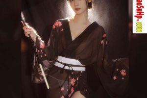 Bộ đồ ngủ Sexy retro hoa anh đào kimono cho các bác bổ mắt ngày tết
