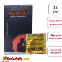 Bao cao su Powermen TIGHTER & LONGER plus Gân gai kéo dài ôm khít Size Việt