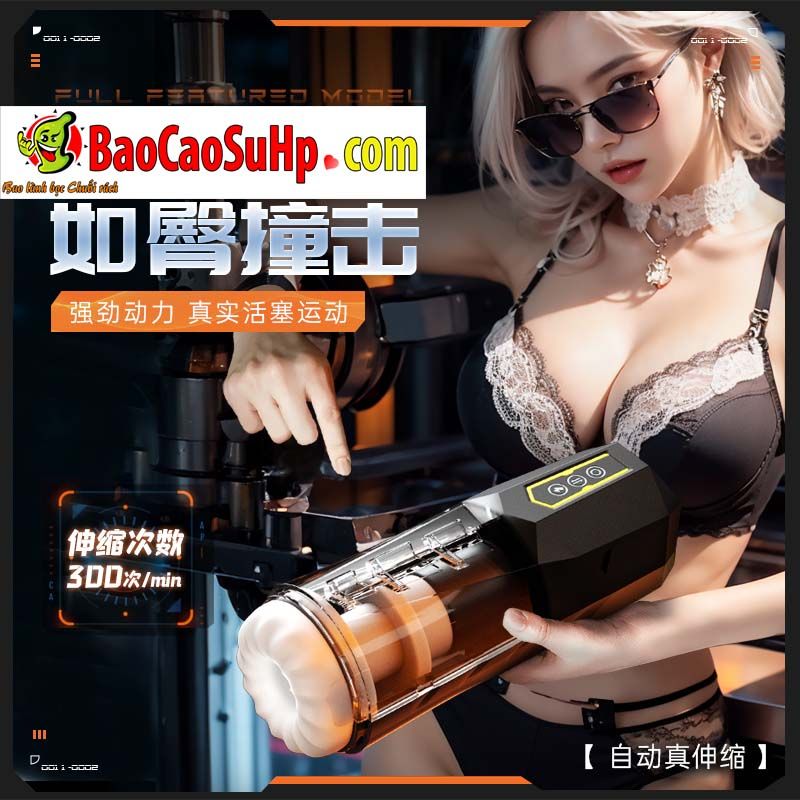 Cốc thủ dâm tự động Mizzzee Black Challenger V2 thụt hút