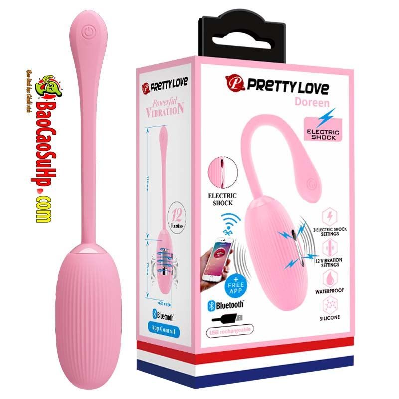 Trứng rung điều khiển APP hiện đại Prettylove Doreen phóng điện Shock