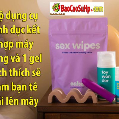 Bộ dụng cụ tình dục kết hợp máy rung và 1 gel kích thích sẽ làm bạn tê tái lên mây xanh.