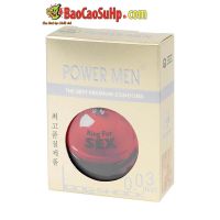 Bao cao su siêu mỏng POWER MEN 0.03 INVI hộp tròn, kéo dài thời gian quan hệ, Hộp 3c