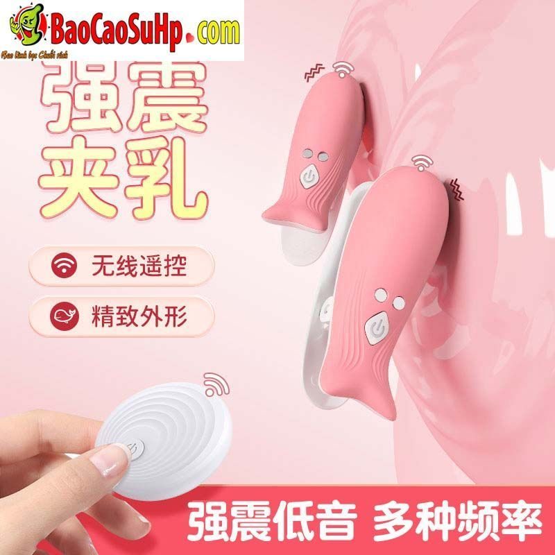 Kẹp ti điều khiển từ xa Jiuuy Mini Dolphin đa tần số massage ngực