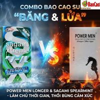 Combo Bao cao su "Băng & Lửa": Power Men Longer & Sagami Spearmint - Làm Chủ Thời Gian, Thổi Bùng Cảm Xúc