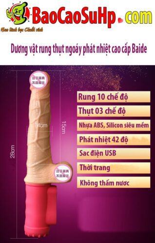 Dương vật Baide rung thụt cao cấp phát nhiệt