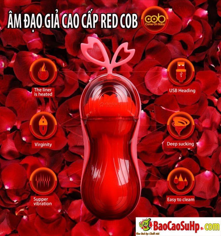 Sextoy Âm đạo giả cao cấp COB RED phát nhiệt 5D