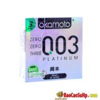 Bao cao su Okamoto Platinum 0.03 Nhật Bản Siêu mỏng cao cấp