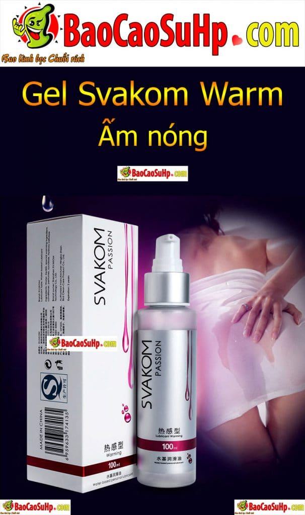 Gel Bôi trơn Svakom cao cấp Warm ấm nóng mãnh liệt 60ml