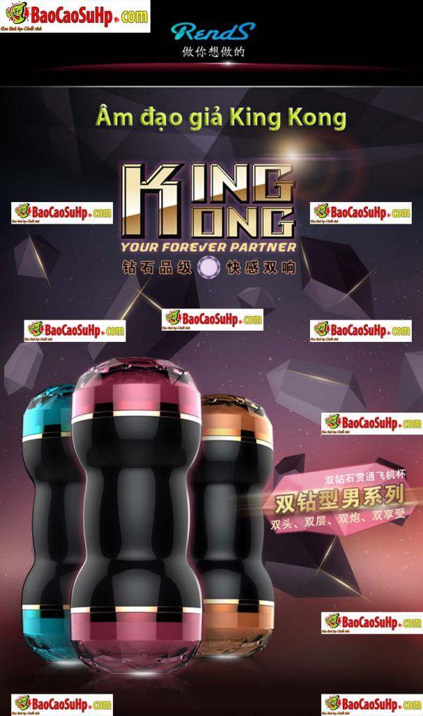 Sextoy âm đạo giả cao cấp 2 đầu King Kong Rends