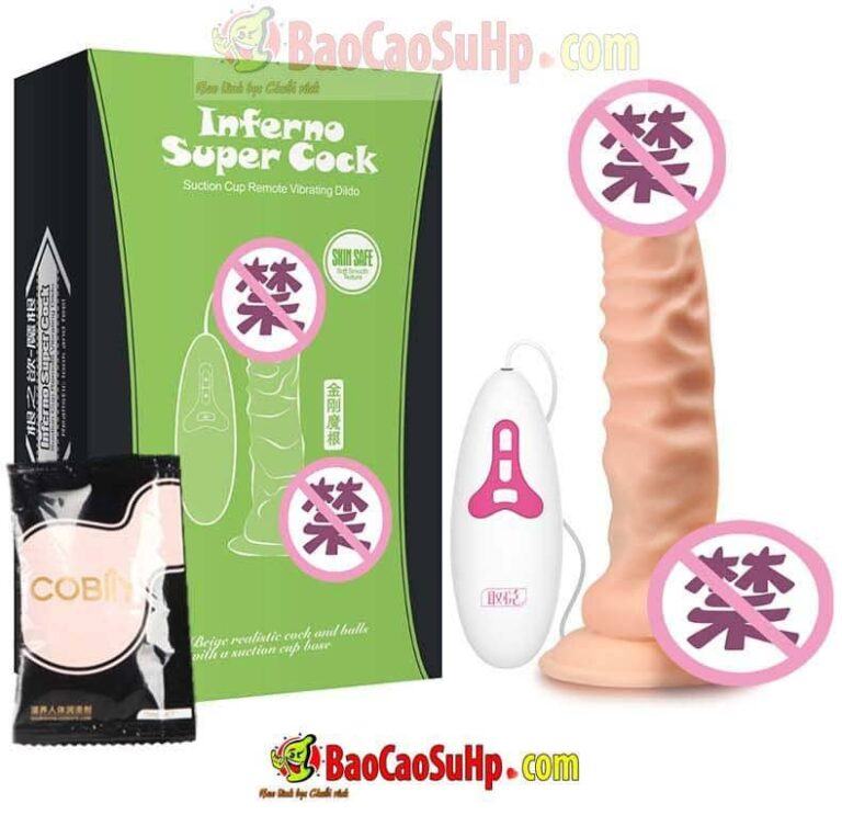 Dương vật đóng tường Infeno Super Cock rung ngoáy nhiều chế độ