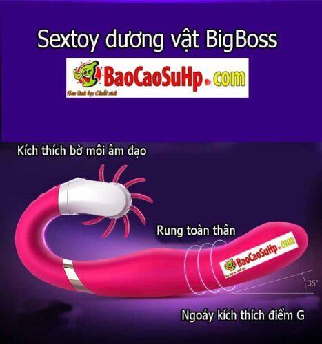 Sextoy dương vật Bigboss rung xoay phát nhiệt cao cấp