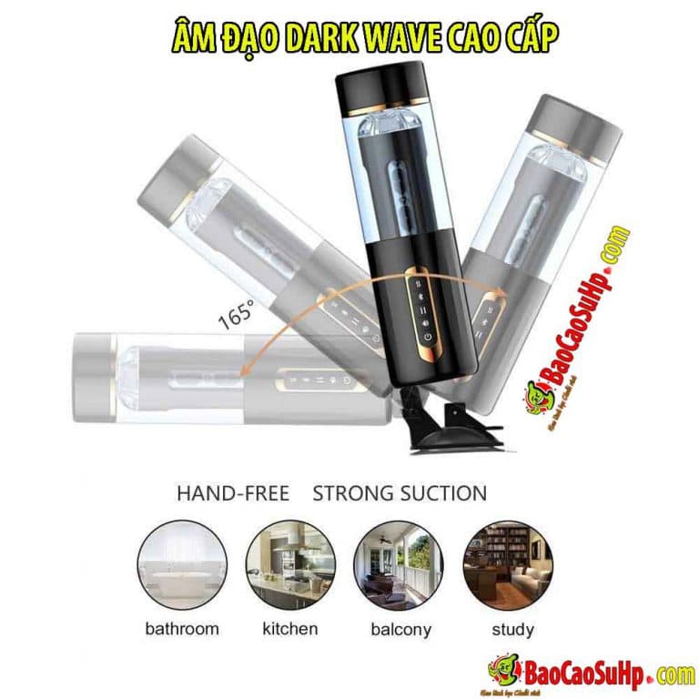 Sextoy Âm đạo đóng tường Dark wave cao cấp rung xoay thụt
