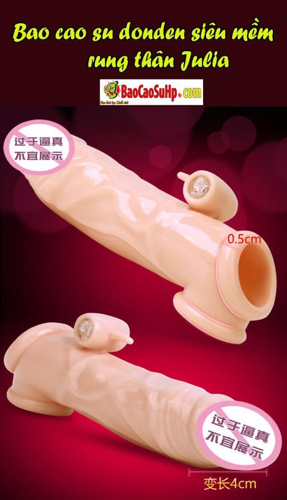 Bao cao su donden siêu mềm rung thân Julia