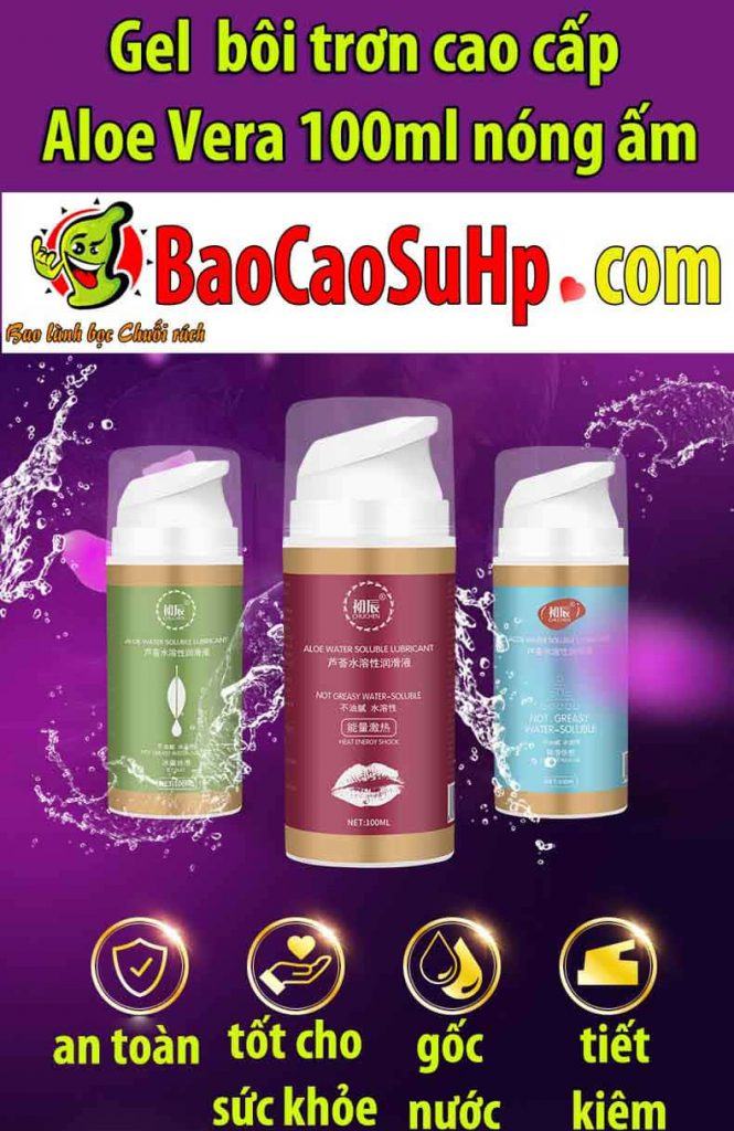 Gel bôi trơn cao cấp Aloe Vera 100ml nóng ấm