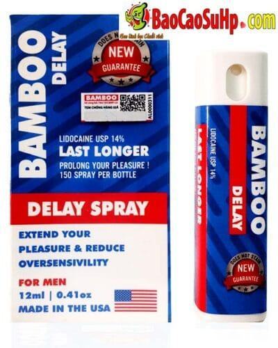 Chai Xịt Kéo Dài Bamboo Delay Spray (Xanh) – Giải Pháp "Yêu" Lâu Chuẩn Mỹ 14%