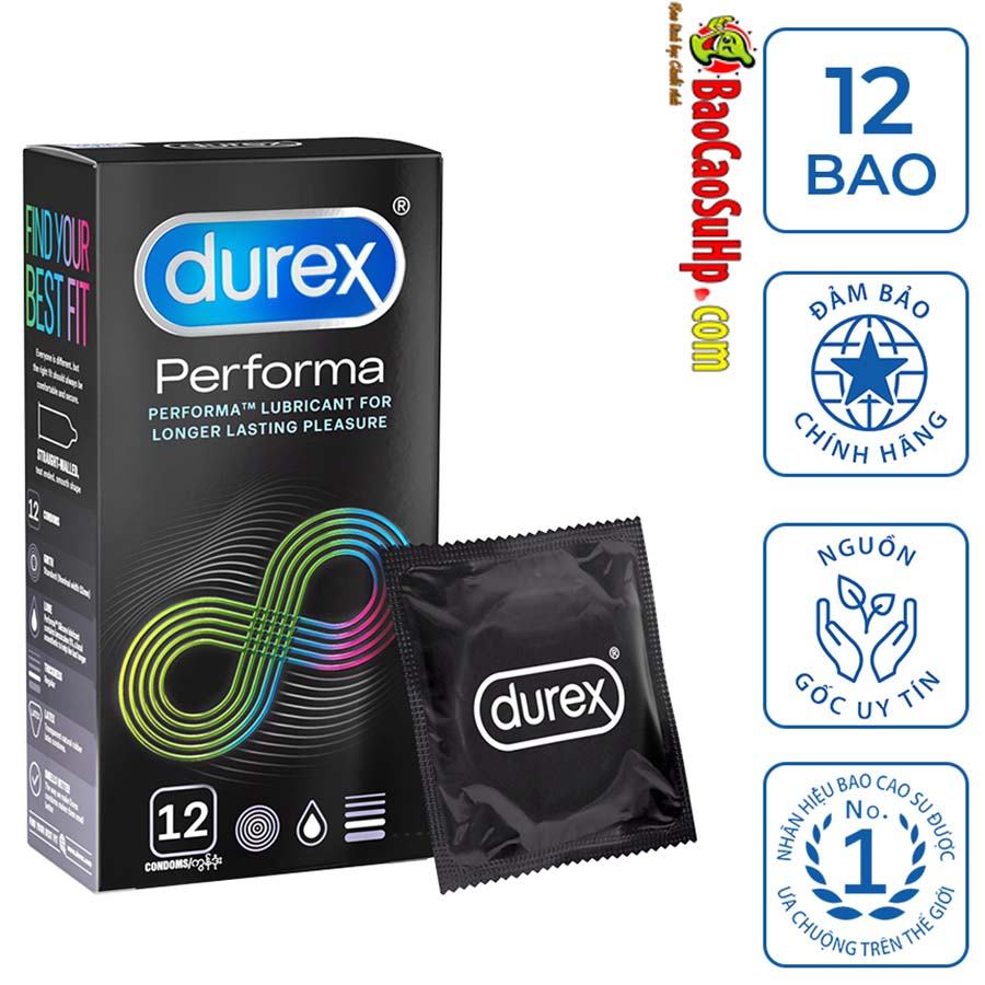 bao cao su Durex Performa Extra Time 2 - Bao cao su Durex Performa Extra Time 2020 New