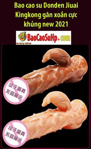 Bao cao su Donden Jiuai Kingkong gân xoắn cực khủng new 2021