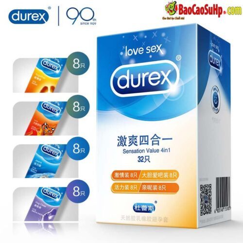 Bao cao su Durex Bold Love 32c bia 1 - Bao cao su Durex Bold Love 32c Mix 4 loại chính hãng