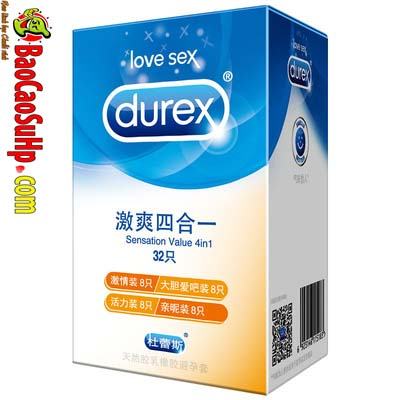 Bao cao su Durex Bold Love 32c bia 2 - Bao cao su Durex Bold Love 32c Mix 4 loại chính hãng