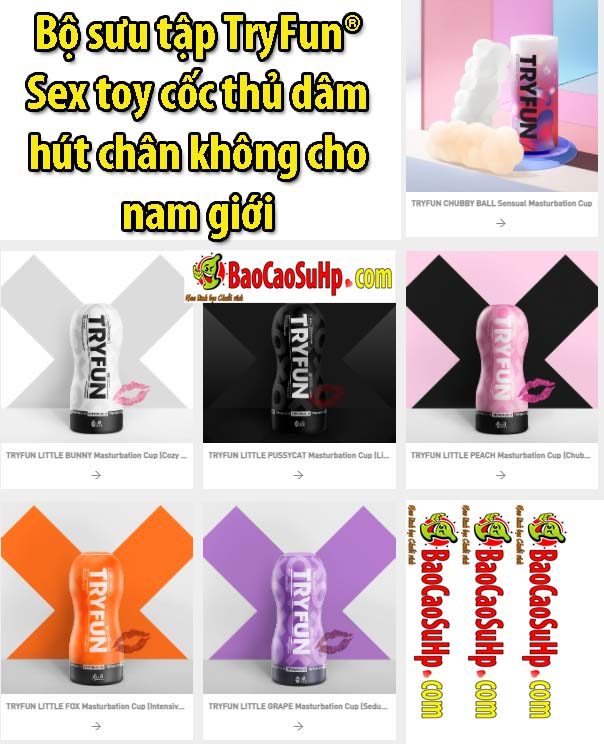 Bộ sưu tập TryFun® Sex toy cốc thủ dâm hút chân không cho nam giới 