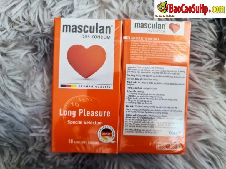 Bao cao su cao cấp Masculan Long Pleasure kéo dài thời gian quan hệ