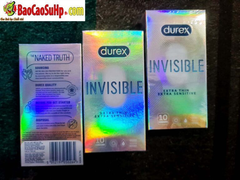 Bao cao su Durex Invisible 100% trải nghiệm mỏng nhiều gel hơn