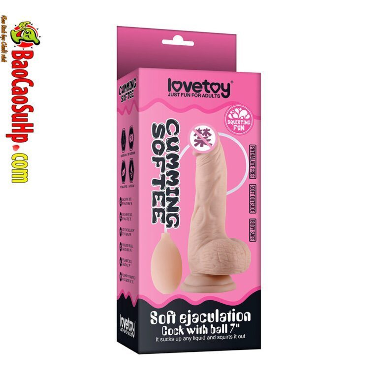 Dương vật đóng đất xuất tinh với bóng lovetoy LV316002 (Soft Ejaculation Cock With Ball)