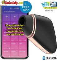 Love Triangle App Controlled Air Pulse Stimulator Vibrator bia 1 196x196 - Sextoys USA Satisfyer - Love Triangle App-Controlled Air Pulse rung và thổi nhỏ gọn