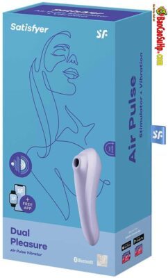 Satisfyer Dual Pleasure App Controlled Clitoral Air Stimulator Vibrator 5 242x400 - Sextoys massage điểm G Satisfyer - Dual Pleasure App-Controlled Clitoral Air Stimulator Vibrator