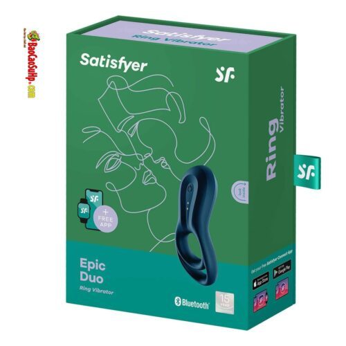 Vòng đeo dương vật Satisfyer - Epic Duo Bluetooth App-Controlled Silicone Vibrating Cock Ring