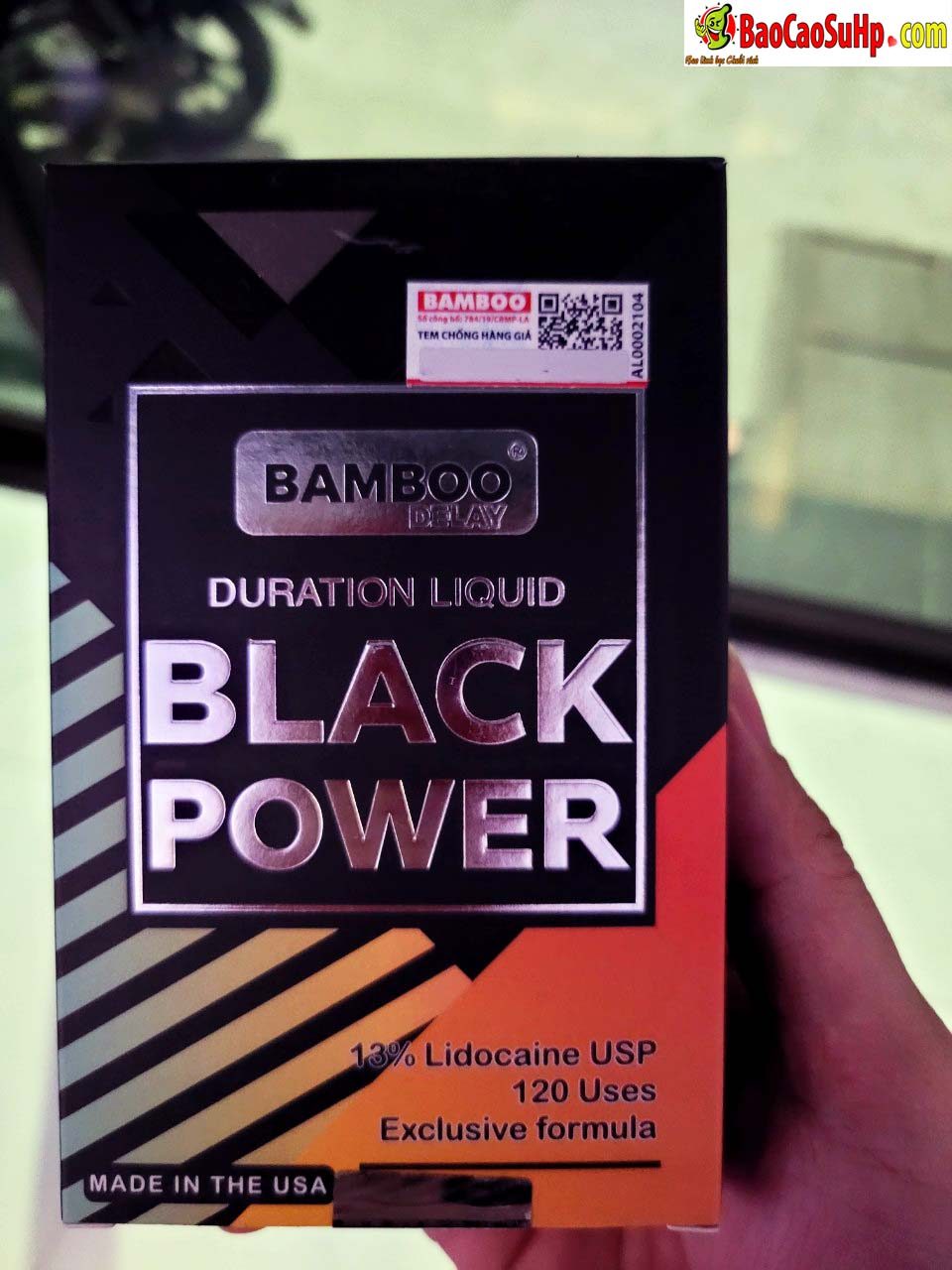 Chai xit keo dai thoi gian USA Bamboo Black Edition 4 - Chai xịt kéo dài thời gian USA Bamboo Black Edition 15ml 13%
