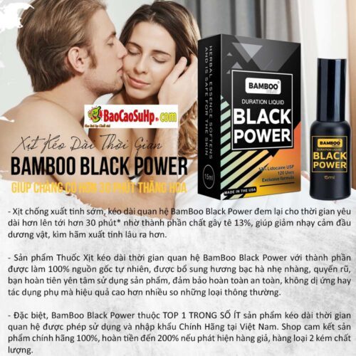 chai xit USA Bamboo Black Edition 15ml 2 - Chai xịt kéo dài thời gian USA Bamboo Black Edition 15ml 13%