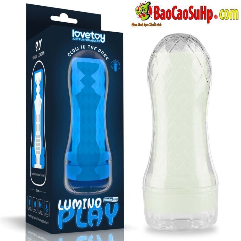 Cốc thủ dâm trong suốt Lovetoy USA Lumino Play Masturbator dạ quang