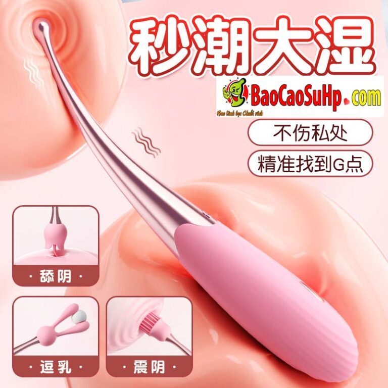 Que rung siêu nhỏ Pink Tegan 3 đầu thay thế rung mạnh mẽ