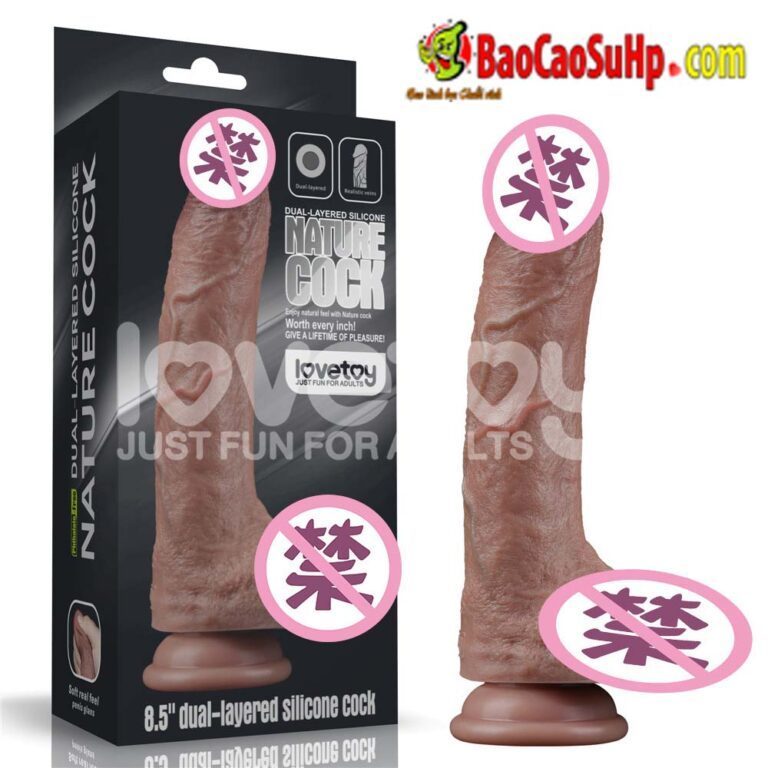 Dương vật giả đóng đất siêu thực 3D Lovetoy Silicone Cock LV411044