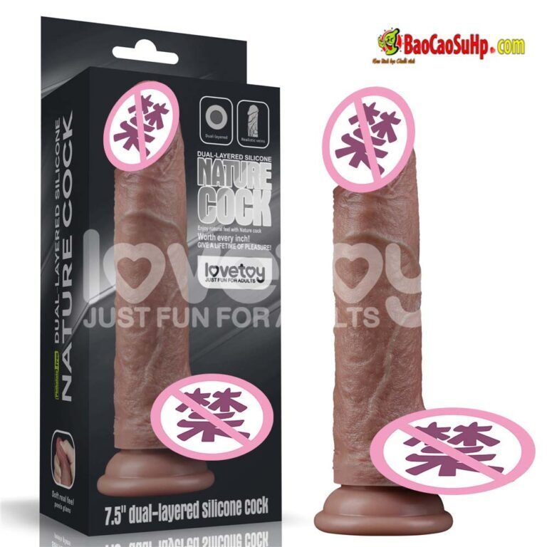 Dương vật giả Lovetoy 3D tĩnh mạch 2 lớp Silicone Nature cock LV411042