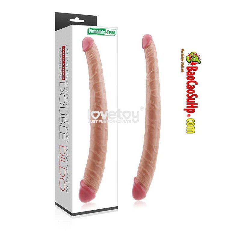 Dương vật giả 2 đầu Lovetoy King Size Realistic Ladykiller mềm mại