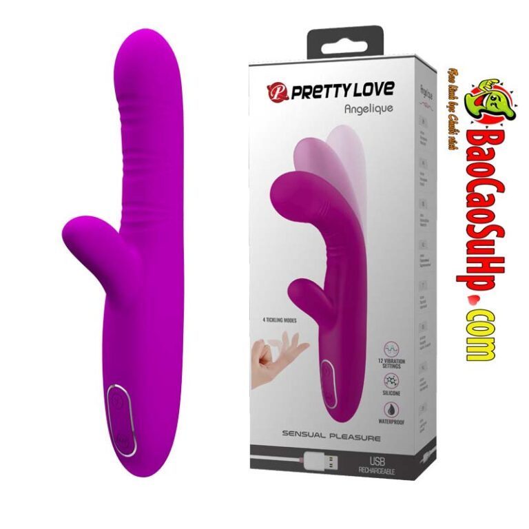 Dương vật giả ngón tay Prettylove Angelique rung gảy ngón độc đáo