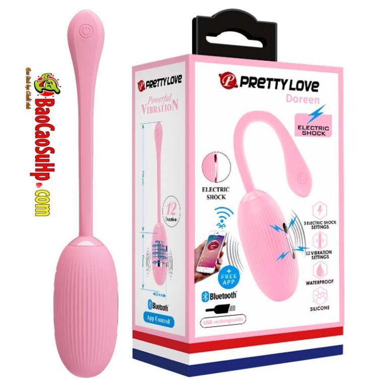 Trứng rung điều khiển APP hiện đại Prettylove Doreen phóng điện Shock