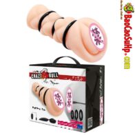 Âm đạo nguyên khối 3 vòng thít và rung Crazybull Silicone LAN Vagina