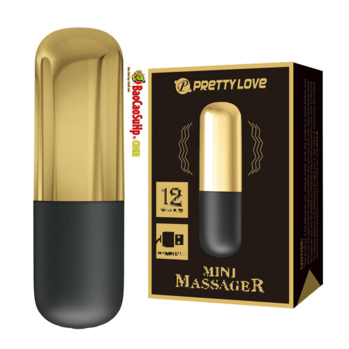 Trứng rung USB viên đạn nhỏ mạ vàng Prettylove BI-014501J ZOZ Gold