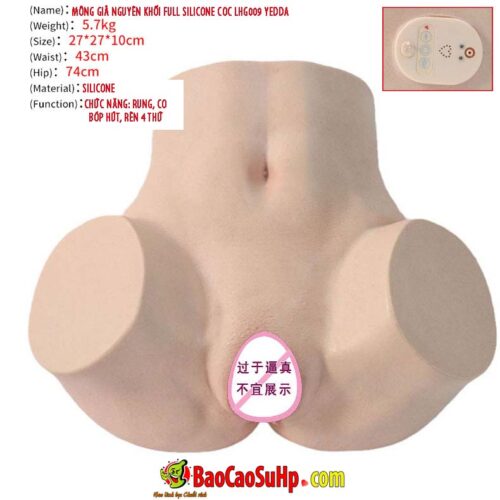 mong gia Full Silicone COC LHG009 Yedda 1 - Mông giả nguyên khối Full Silicone COC LHG009 Yedda Rung co bóp 5.7kg