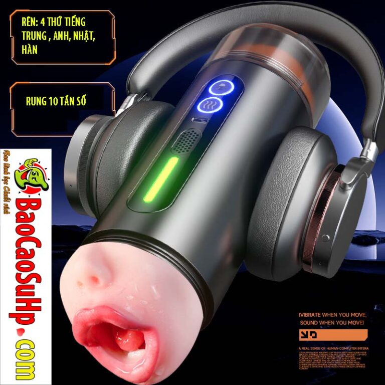Cốc thủ dâm 2 đầu Jiuai Kelsey mồm há âm đạo bóp khít rung rên