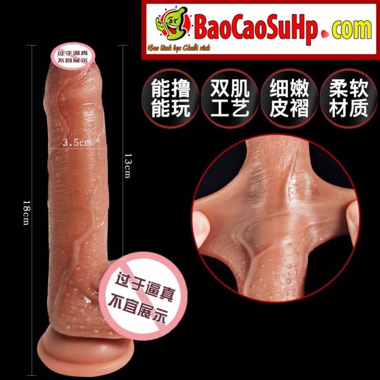 Dương vật silicone Lulupi siêu mềm Jiuai Da động bao quy đầu