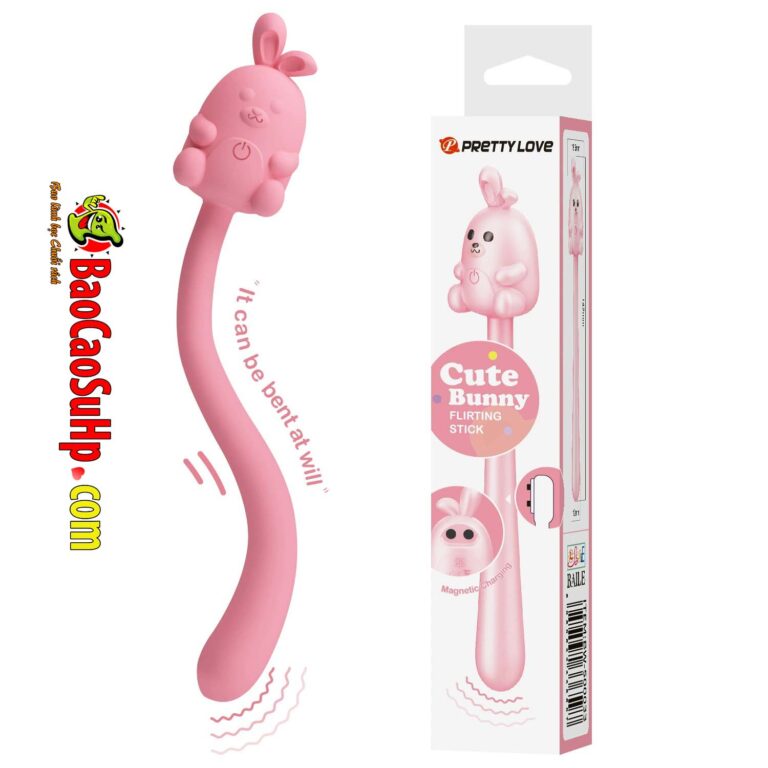 Que rung Prettylove Cute Bunny Padilla silicone 7 chế độ rung mềm mại