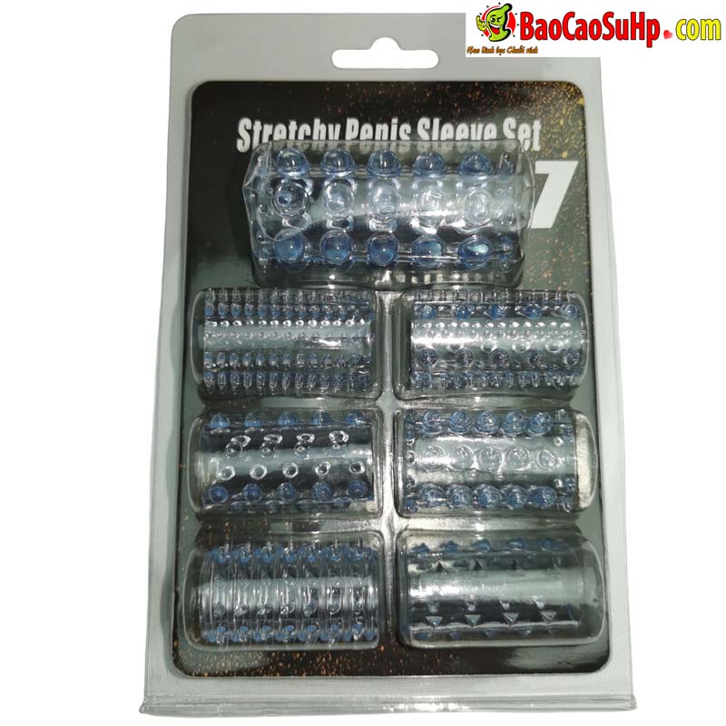 3 - Bộ donden khúc hở đầu Stretehy Penis Sleeve Set 7 món 3 - Bộ donden khúc hở đầu Stretehy Penis Sleeve Set 7 món