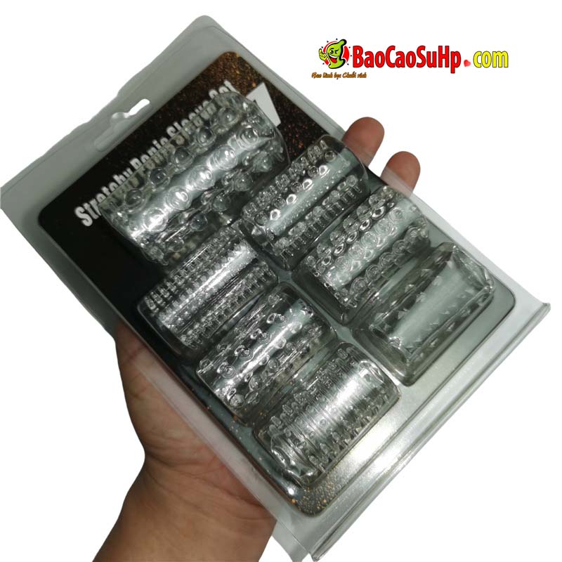 9 - Bộ donden khúc hở đầu Stretehy Penis Sleeve Set 7 món 9 - Bộ donden khúc hở đầu Stretehy Penis Sleeve Set 7 món