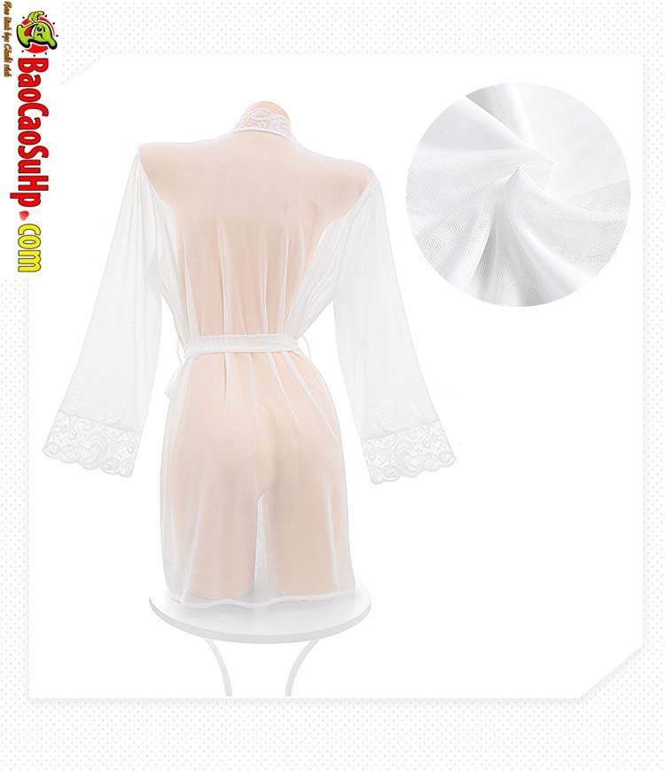 Bo do ngu ren satin va ao choang tam goi cam Mizzzee ZY6171 17 - Bộ đồ ngủ ren satin và áo choàng tắm gợi cảm Mizzzee ZY6171