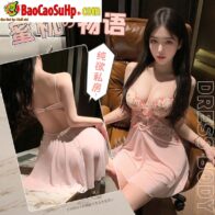 Váy Ngủ Quyến Rũ Mizzzee 7877 – Vải Voan Thêu Hoa Đào