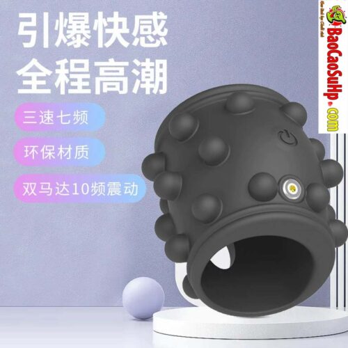 Vong deo duong vat Gan Gai noi mem mai rung manh me SZ063 Azaria 1 - Vòng đeo dương vật Gân Gai nổi mềm mại rung mạnh mẽ SZ063 Azaria Silicone